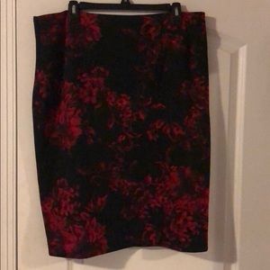 Red and black sz 16 skirt